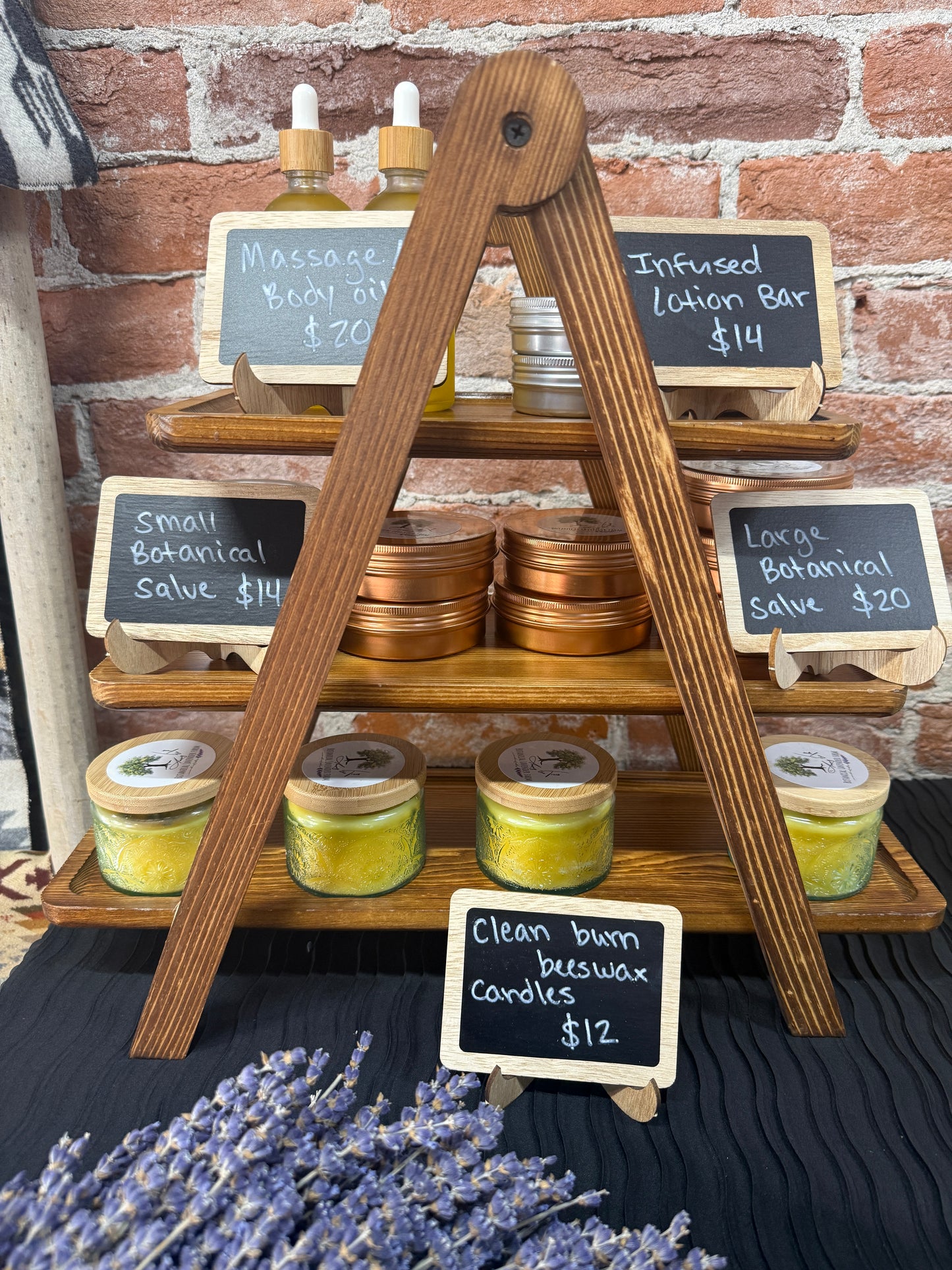 Botanical Small Beeswax Candle
