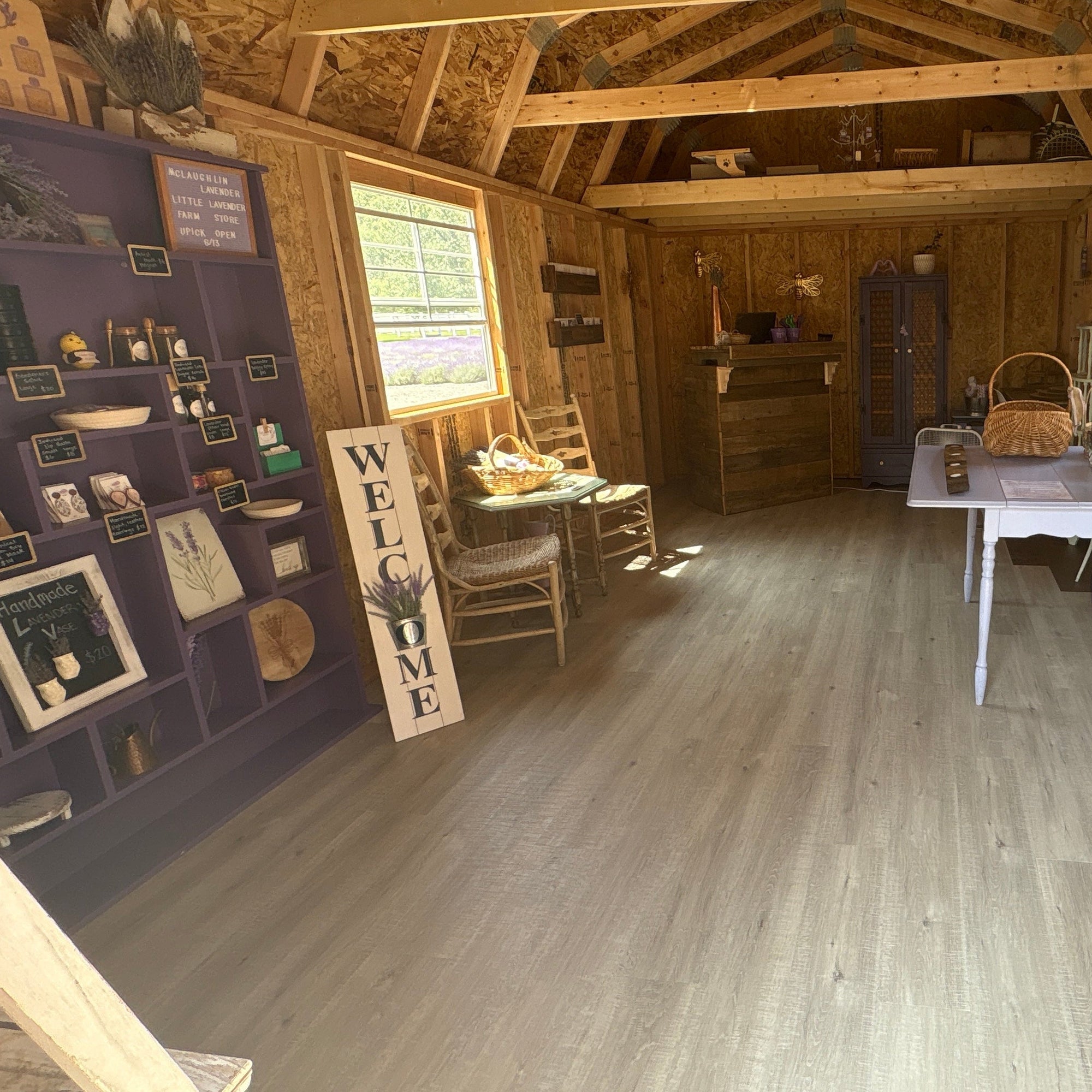 Among the trees lavender farm stand located in Goldendale, WA