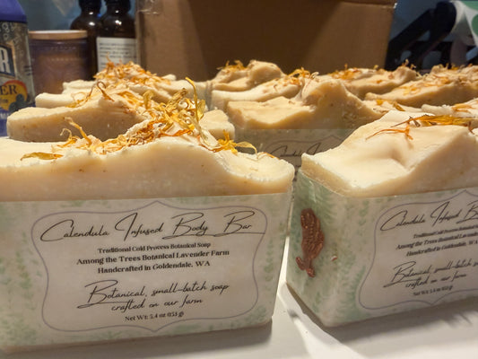 Calendula Infused Soap | Cold Process Botanical Bar for Sensitive Skin