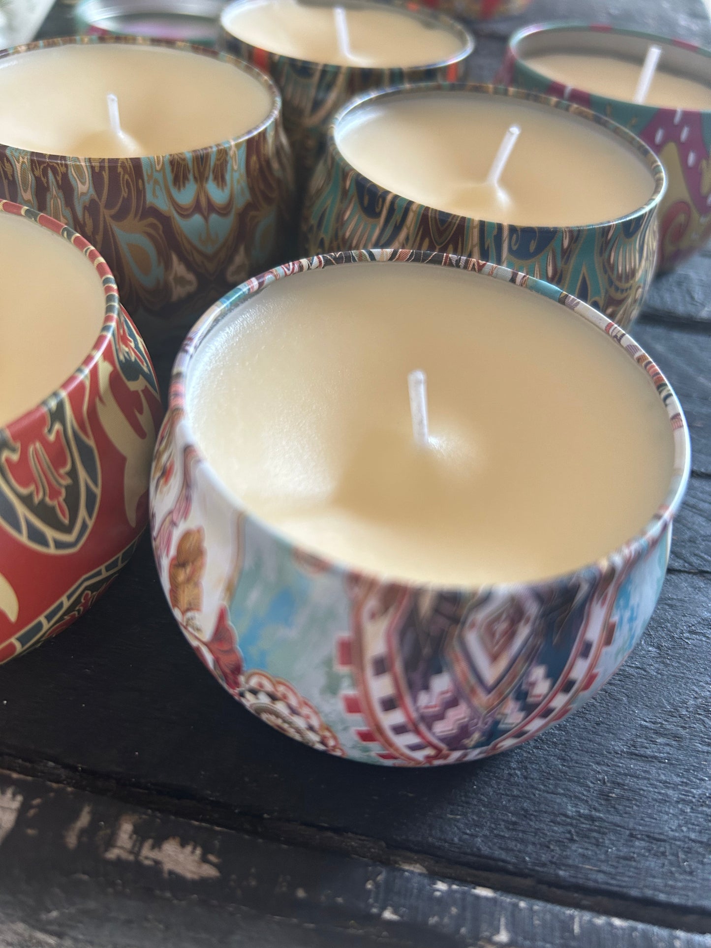 Tin Beeswax Candle